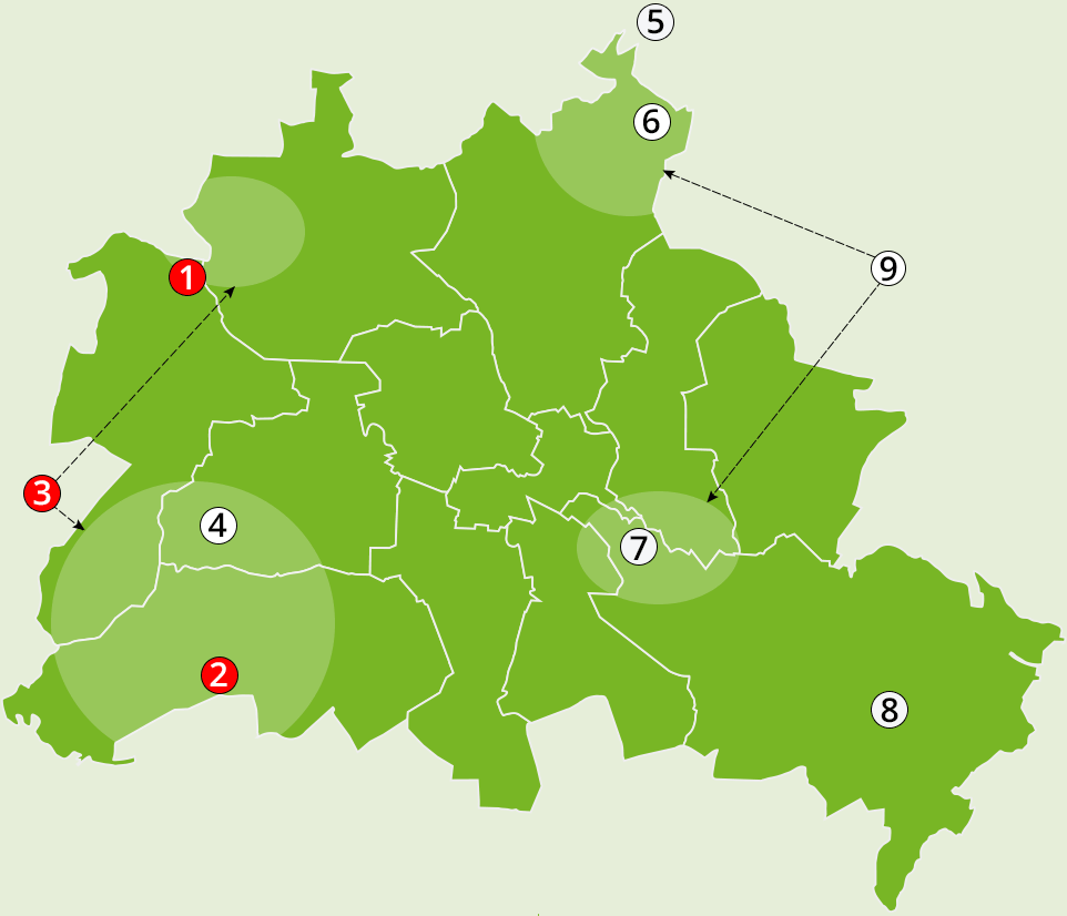 Berliner Waldschulen Karte